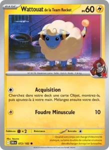 Carte Pokemon Wattouat de la Team Rocket 072/182 Rivalités Destinées