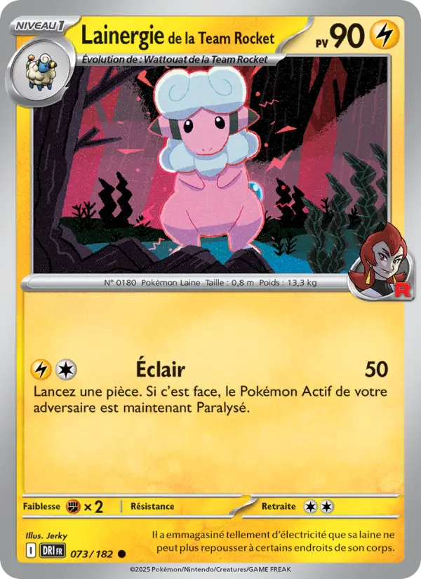 Scan HD carte Pokémon Lainergie de la Team Rocket 073/182 — Rivalités Destinées