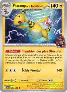 Carte Pokemon Pharamp de la Team Rocket 074/182 Rivalités Destinées