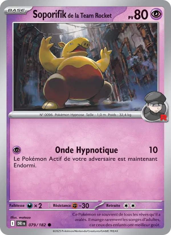Scan HD carte Pokémon Soporifik de la Team Rocket 079/182 — Rivalités Destinées