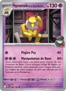 Carte Pokemon Hypnomade de la Team Rocket 080/182 Rivalités Destinées