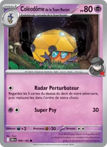 Carte Pokemon Coléodôme de la Team Rocket 088/182 Rivalités Destinées