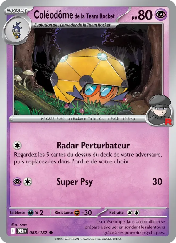 Scan HD carte Pokémon Coléodôme de la Team Rocket 088/182 — Rivalités Destinées