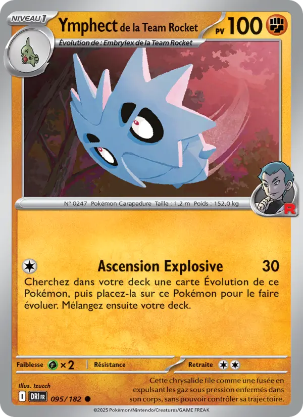 Scan HD carte Pokémon Ymphect de la Team Rocket 095/182 — Rivalités Destinées