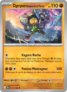 Carte Pokemon Ogerpon Masque de la Pierre 111/182 Rivalités Destinées