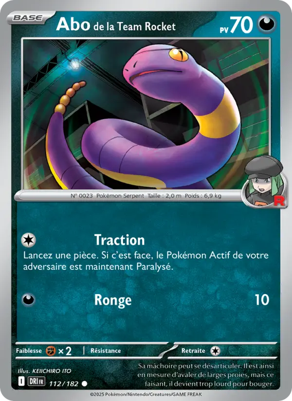 Scan HD carte Pokémon Abo de la Team Rocket 112/182 — Rivalités Destinées