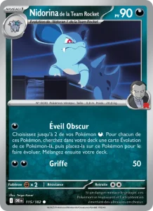 Carte Pokemon Nidorina de la Team Rocket 115/182 Rivalités Destinées