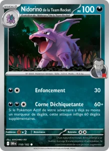 Carte Pokemon Nidorino de la Team Rocket 118/182 Rivalités Destinées