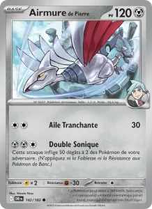 Carte Pokemon Airmure de Pierre 142/182 Rivalités Destinées