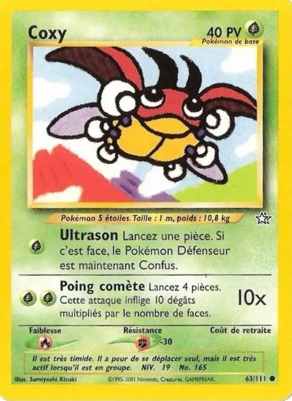 Scan HD carte Pokémon Coxy 63/111 — Neo Genesis