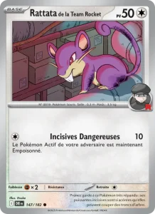 Carte Pokemon Rattata de la Team Rocket 147/182 Rivalités Destinées
