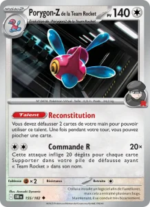 Carte Pokemon Porygon-Z de la Team Rocket 155/182 Rivalités Destinées