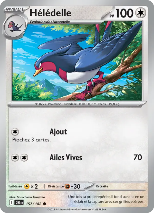 Scan HD carte Pokémon Hélédelle 157/182 — Rivalités Destinées