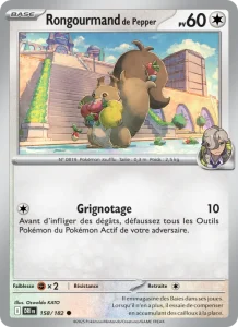 Carte Pokemon Rongourmand de Pepper 158/182 Rivalités Destinées
