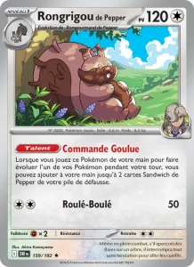 Carte Pokemon Rongrigou de Pepper 159/182 Rivalités Destinées