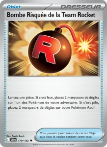 Carte Pokemon Bombe Risquée de la Team Rocket 179/182 Rivalités Destinées