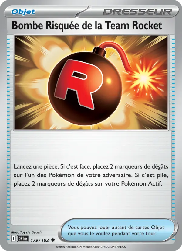 Scan HD carte Pokémon Bombe Risquée de la Team Rocket 179/182 — Rivalités Destinées