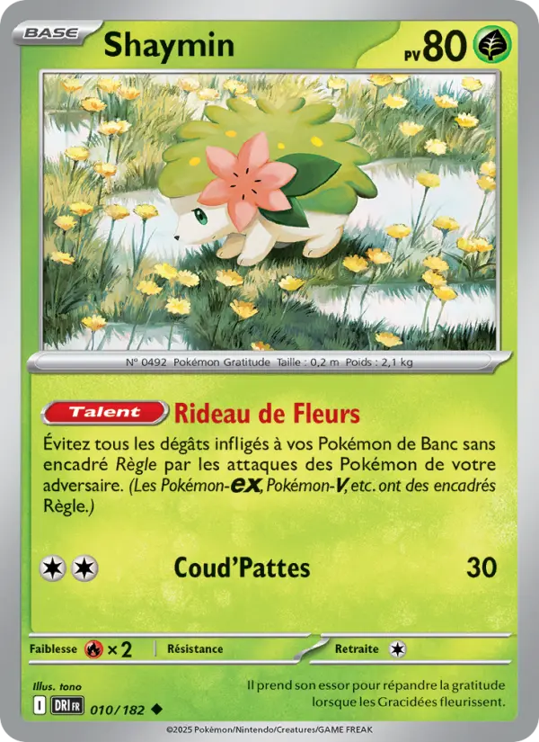 Scan HD carte Pokémon Shaymin 010/182 — Rivalités Destinées