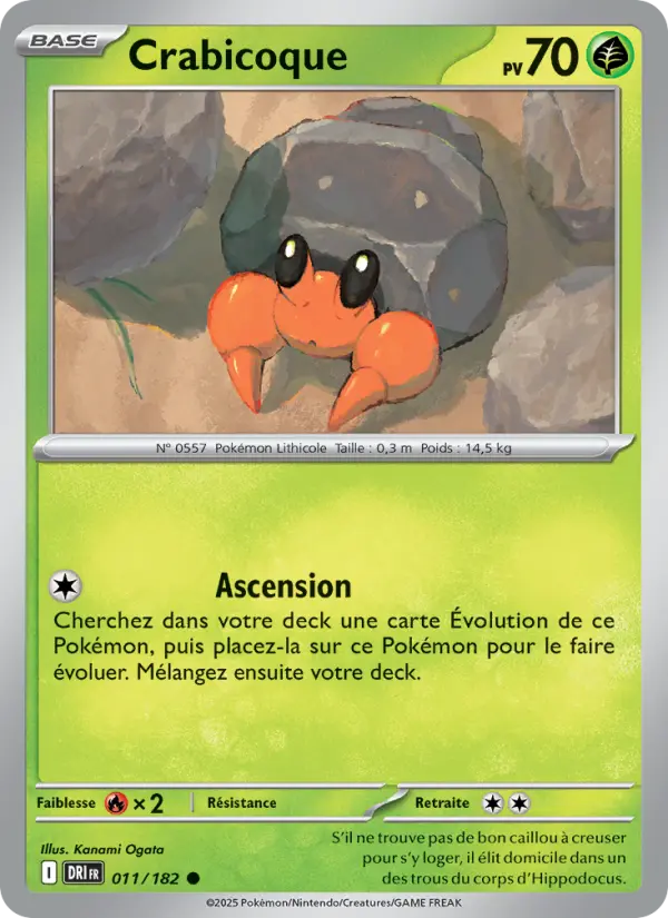 Scan HD carte Pokémon Crabicoque 011/182 — Rivalités Destinées