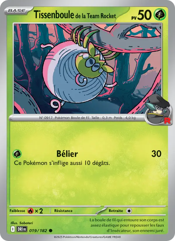 Scan HD carte Pokémon Tissenboule de la Team Rocket 019/182 — Rivalités Destinées