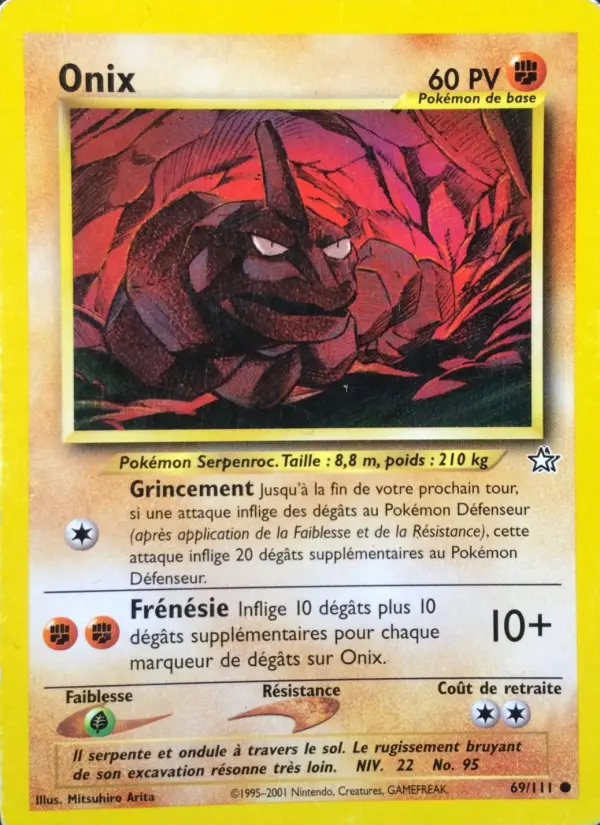 Scan HD carte Pokémon Onix 69/111 — Neo Genesis