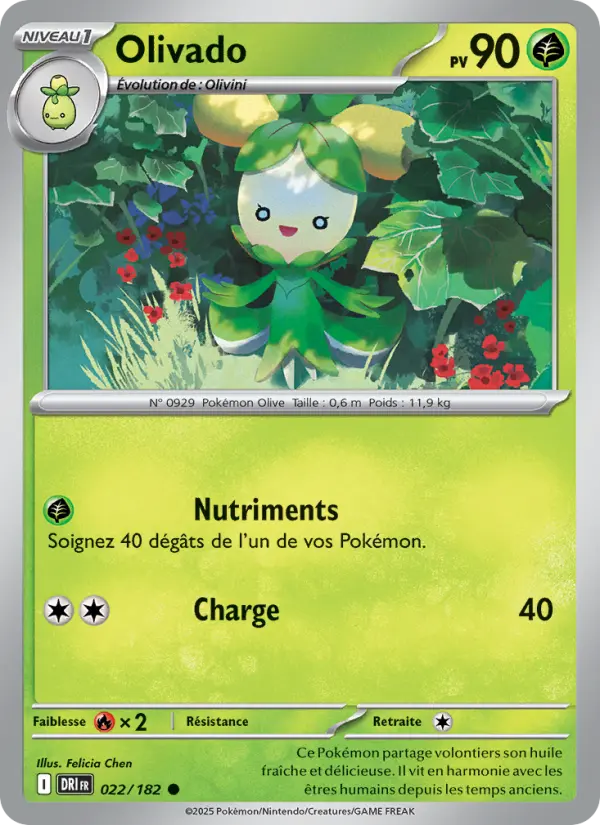 Scan HD carte Pokémon Olivado 022/182 — Rivalités Destinées