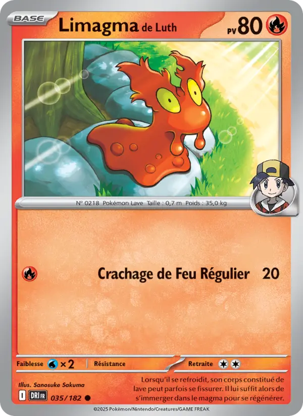 Scan HD carte Pokémon Limagma de Luth 035/182 — Rivalités Destinées