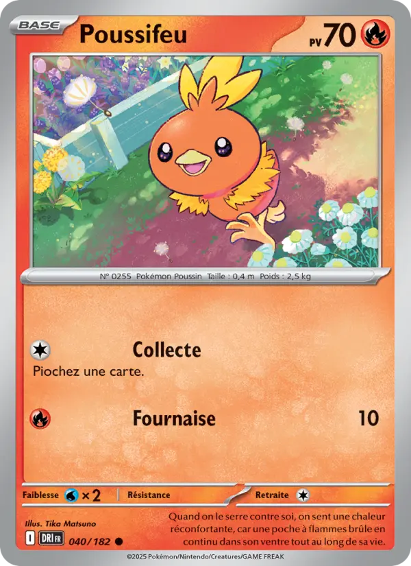 Scan HD carte Pokémon Poussifeu 040/182 — Rivalités Destinées