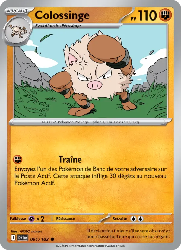 Scan HD carte Pokémon Colossinge 091/182 — Rivalités Destinées