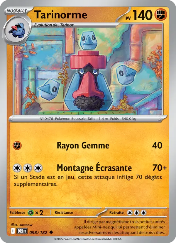 Scan HD carte Pokémon Tarinorme 098/182 — Rivalités Destinées