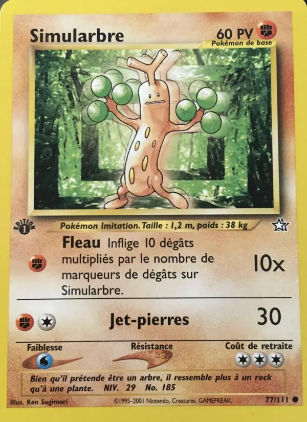 Scan HD carte Pokémon Simularbre 77/111 — Neo Genesis