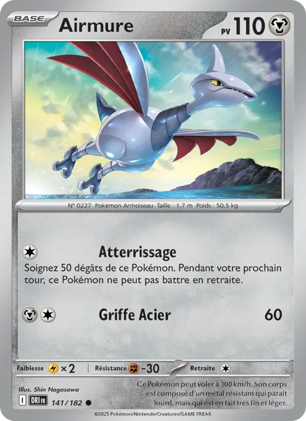 Scan HD carte Pokémon Airmure 141/182 — Rivalités Destinées