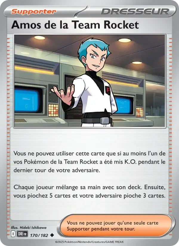 Scan HD carte Pokémon Amos de la Team Rocket 170/182 — Rivalités Destinées