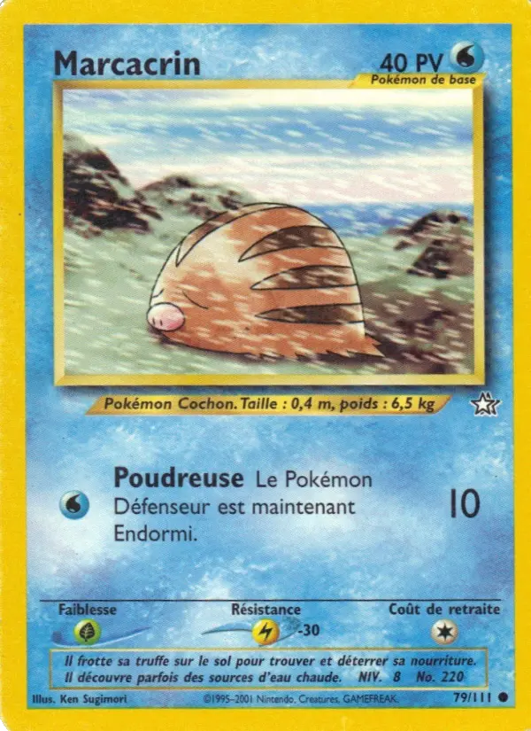 Scan HD carte Pokémon Marcacrin 79/111 — Neo Genesis