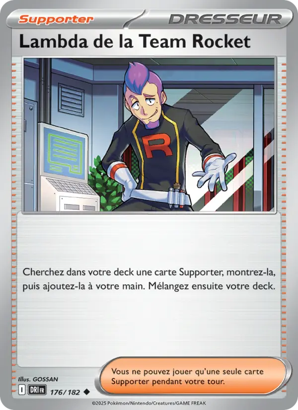 Scan HD carte Pokémon Lambda de la Team Rocket 176/182 — Rivalités Destinées
