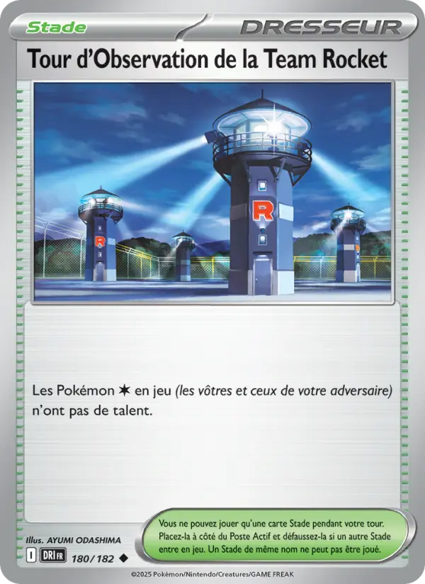 Scan HD carte Pokémon Tour d'Observation de la Team Rocket 180/182 — Rivalités Destinées
