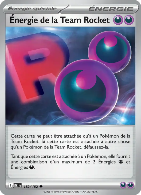 Scan HD carte Pokémon Énergie de la Team Rocket 182/182 — Rivalités Destinées