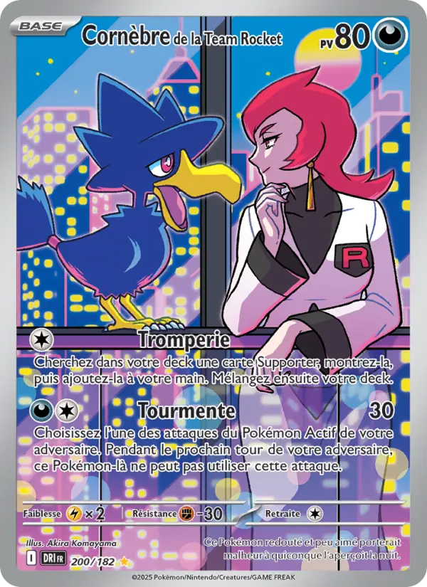 Scan HD carte Pokémon Cornèbre de la Team Rocket 200/182 — Rivalités Destinées