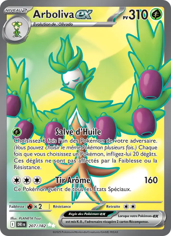 Scan HD carte Pokémon Arboliva-ex 207/182 — Rivalités Destinées