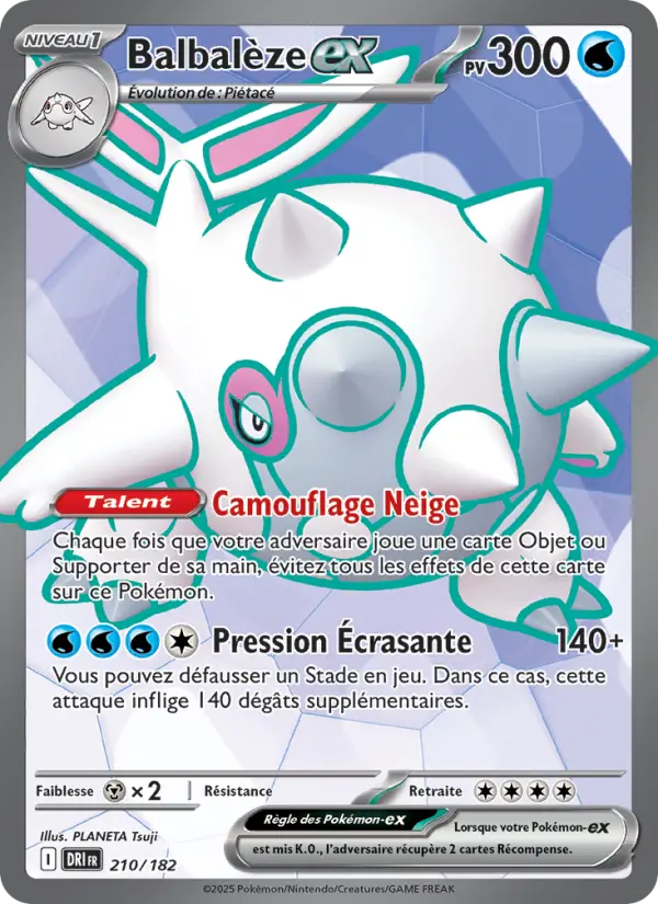 Scan HD carte Pokémon Balbalèze-ex 210/182 — Rivalités Destinées