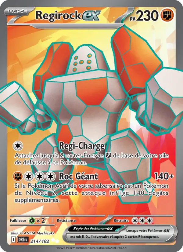Scan HD carte Pokémon Regirock-ex 214/182 — Rivalités Destinées