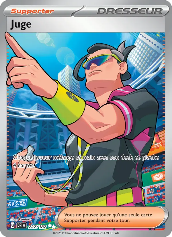 Scan HD carte Pokémon Juge 222/182 — Rivalités Destinées