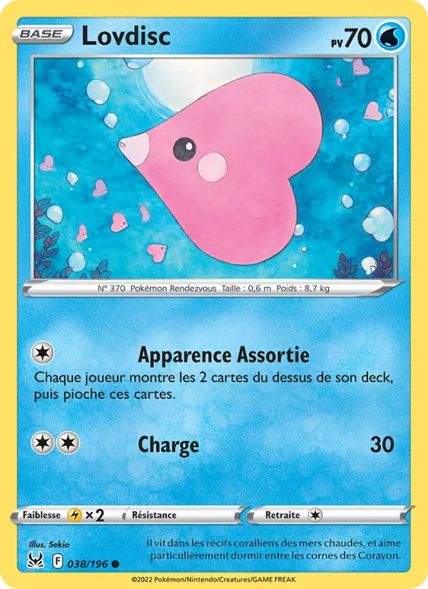 Scan HD carte Pokémon Lovdisc 038/196 — Origine Perdue