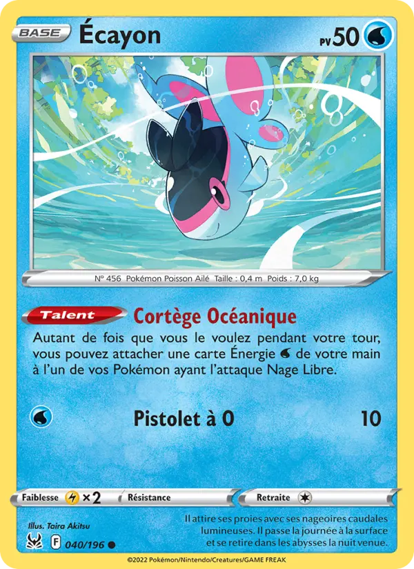 Scan HD carte Pokémon Écayon 040/196 — Origine Perdue