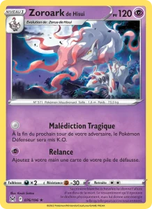 Carte Pokemon Zoroark de Hisui 076/196 Origine Perdue