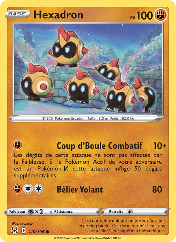 Scan HD carte Pokémon Hexadron 110/196 — Origine Perdue