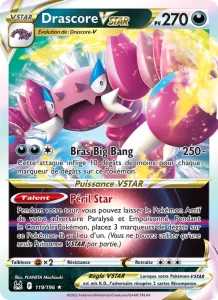 Carte Pokemon Drascore VSTAR 119/196 Origine Perdue