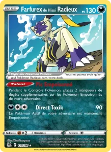 Carte Pokemon Farfurex de Hisui Radieux 123/196 Origine Perdue