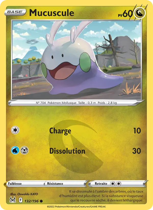 Scan HD carte Pokémon Mucuscule 132/196 — Origine Perdue
