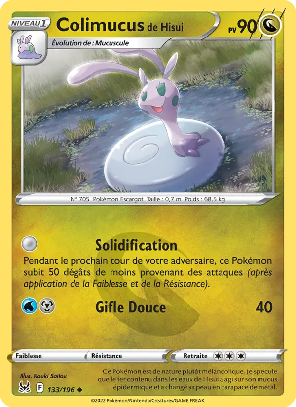 Scan HD carte Pokémon Colimucus de Hisui 133/196 — Origine Perdue
